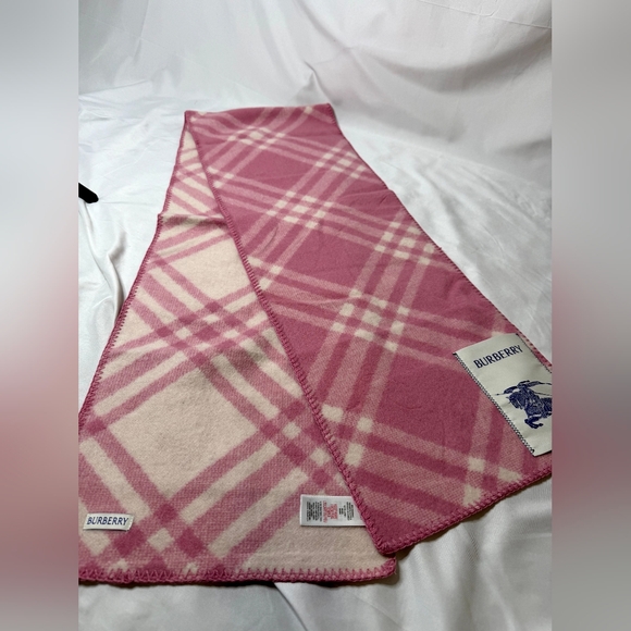 Burberry Accessories - Burberry Pink and Cream Check Scarf